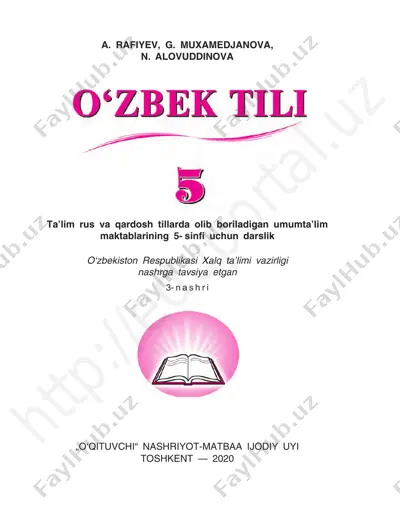 5-sinf o'zbek tili darslik @e_baza_ishreja — PDF