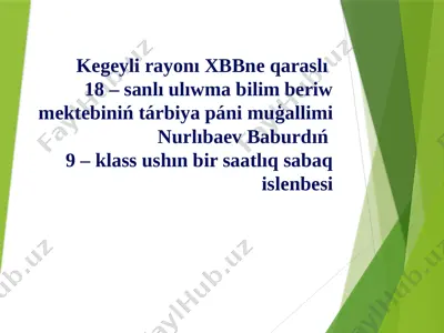 babur slayd 9-klass — PPTX