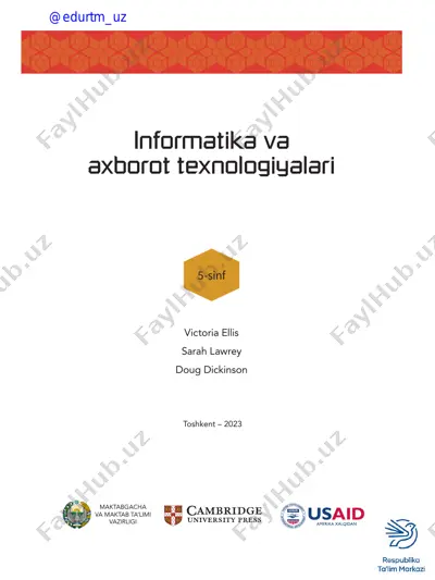 [@ustoz] 5-sinf informatika darslik — PDF