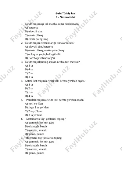 6-sinf tabiiy fan — DOCX