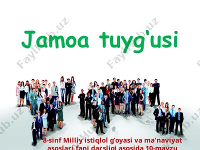 jamoa tuyg‘usi 8 -sinf — PPTX