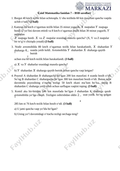 6-sinf matematika 7-bsb 1-var.@chsb_uzb — DOCX