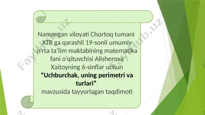 6-sinflar uchun taqdimot — PPTX