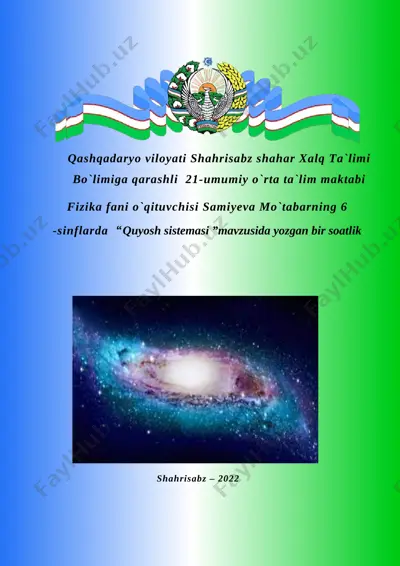 6-sin ochiq dars — DOCX