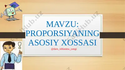 6-sinf matematika 65.proporsiyaning asosiy xossasi+ — PPTX
