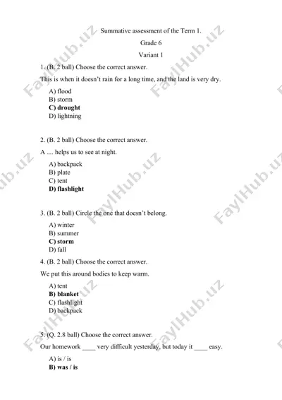 6_sinf_ingliz_tili_1_chsb_1_variant@summativ_formativ_baholash — PDF