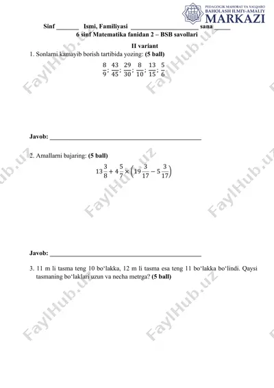 6_sinf_matematika_bsb_2_variant_2_@summativ_formativ_baholash — PDF