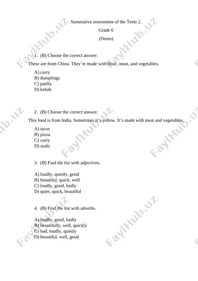 demo chsb grade 6 ut — DOCX