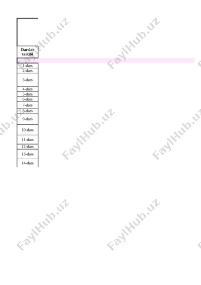 texnologiya 6-sinf servis — XLSX