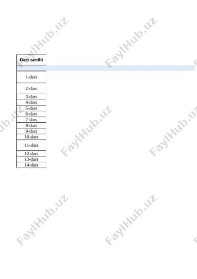 texnologiya 6-sinf td — XLSX