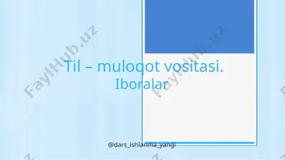 6-sinf ona tili 01.til – muloqot vositasi. iboralar 2+ — PPTX