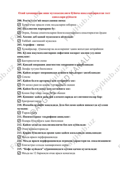 omx test javoblari @argos_med — PDF