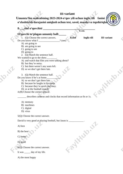 5.ingliz tili 3 variant - — DOCX