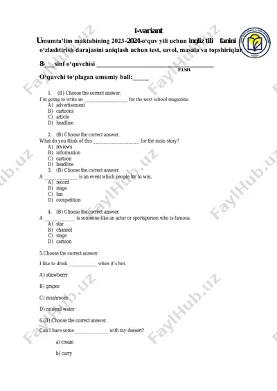 5.ingliz tili 1 variant - (2) — PDF