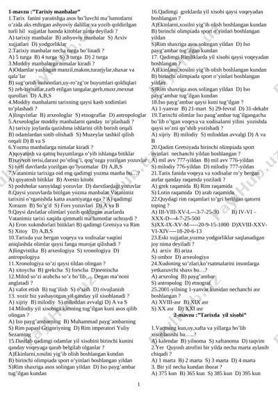 5_sinf_tarix_mavzuviy_test — DOCX