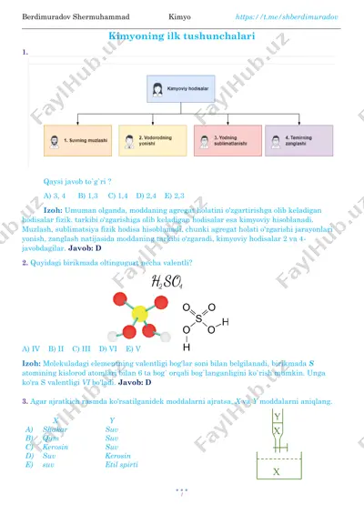 kimyodan 800 savolga 800 yechim — PDF