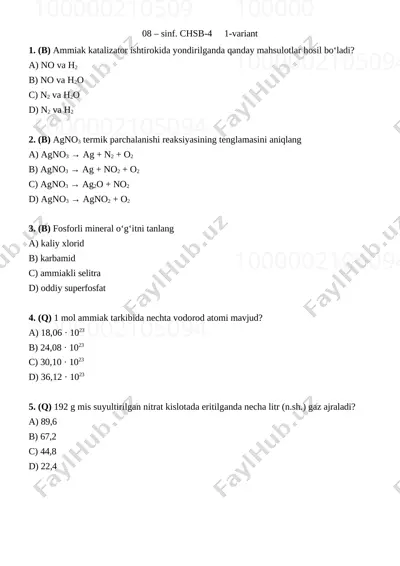 08 - sinf chsb-4 — uzb — 1-variant — DOCX