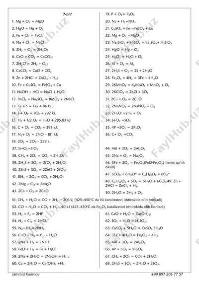 reaksiyalar. — PDF