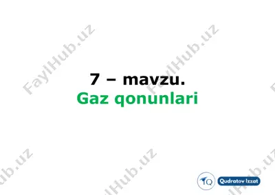 [1.4.7] gaz qonunlari — PDF