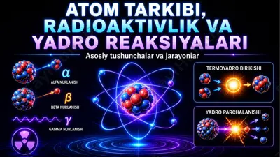 atom tarkibi, radioaktivlik va yadro reaksiyalari.@kimyo_biz — PDF