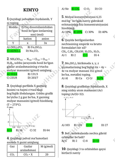30 talik javobli — DOCX