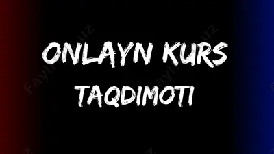 onlayn kurs taqdimoti — PDF