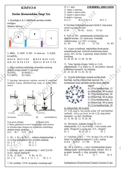 kimyyo-8(javobsiz)pdf — PDF