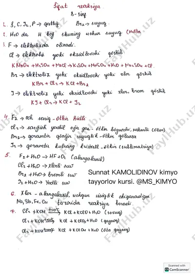 sifat reaksiya yodlashga — PDF