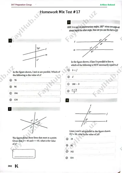 homework mix test # 17 — PDF