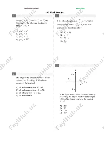 sat - mock test # 8 — PDF