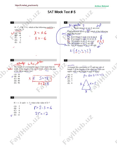 sat - mock test # 5-yechimi — PDF