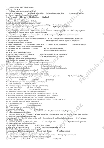 test bttf yakuniy 4-kurslar — DOCX