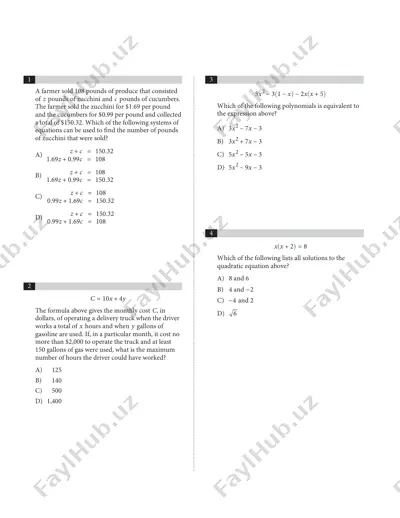 sat - practice test # 11 — PDF