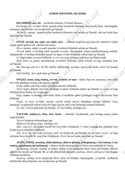 10-sinf sinonimlar — PDF