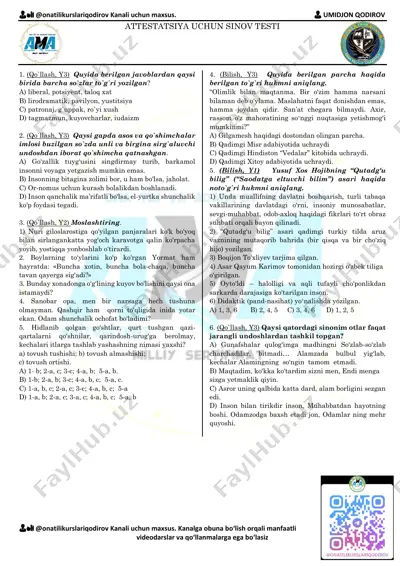 attestatsiya repititsion test 1 — PDF