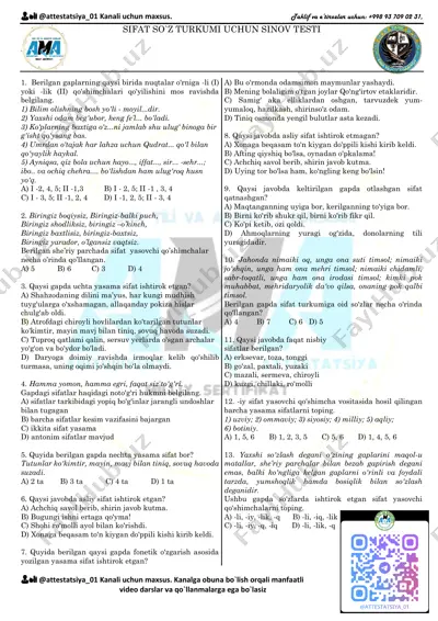 sifat so`z turkumi — PDF
