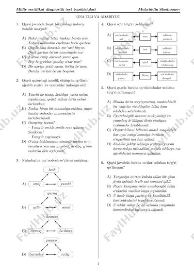 milliy_sertifikat_testi_@onlaynonatili_uz_muhyiddin_shodmonov — PDF