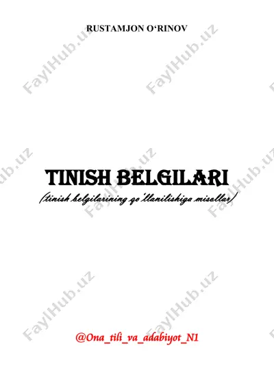 tinish belgilarining qo‘llanishiga misollar — PDF