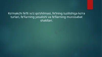 prezentatsiya1 fe'l — PPTX