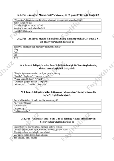 ona tili va adabiyot attestatsiya1 — PDF