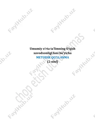 mq o‘qish savodxonligi 2-sinf 4-chorak 1-3-darslar — PDF