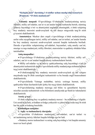 kelajak soati 1-4-sinf 28-mavzu — PDF