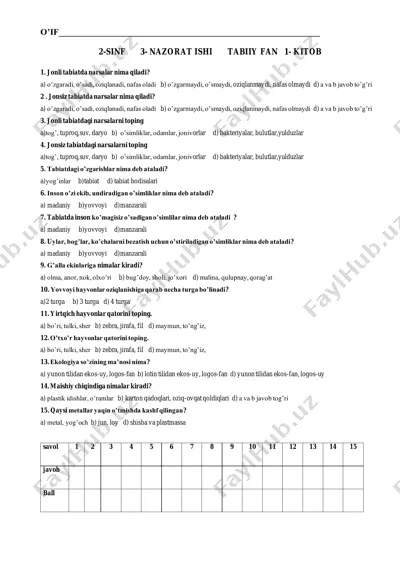 2_sinf_3_nazorat_ishi_tabiiy_fan_1_ktob_yuzasidan — PDF