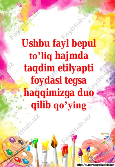 2 sinf tasviriy san'at ko'rgazmalar yillik — PDF