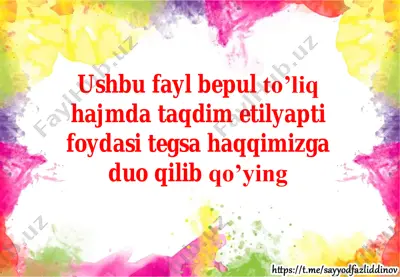 2 sinf tasviriy san'at yillik tarqatmasi — PDF