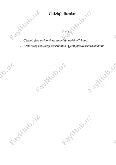 chiziqli fazolar — DOC