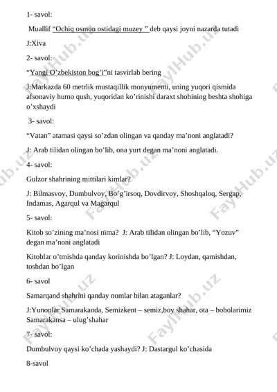 2-sinf yosh kitobxon 1-chorak — DOCX