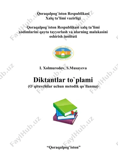 diktantlar to'plami (yangi va mukammal)-3 — PDF