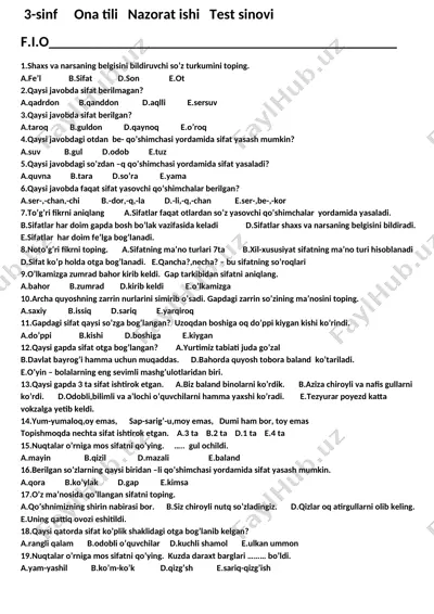 3_sinf_ona_tili_3_chorak_2_nazorat_ishi_gulchehra_mirhomidovna_— — DOCX