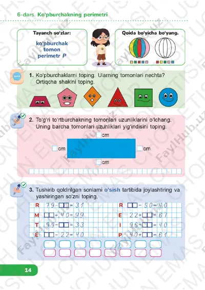 matematika 1-sinf 4-chorak 6-10-darslar — PDF